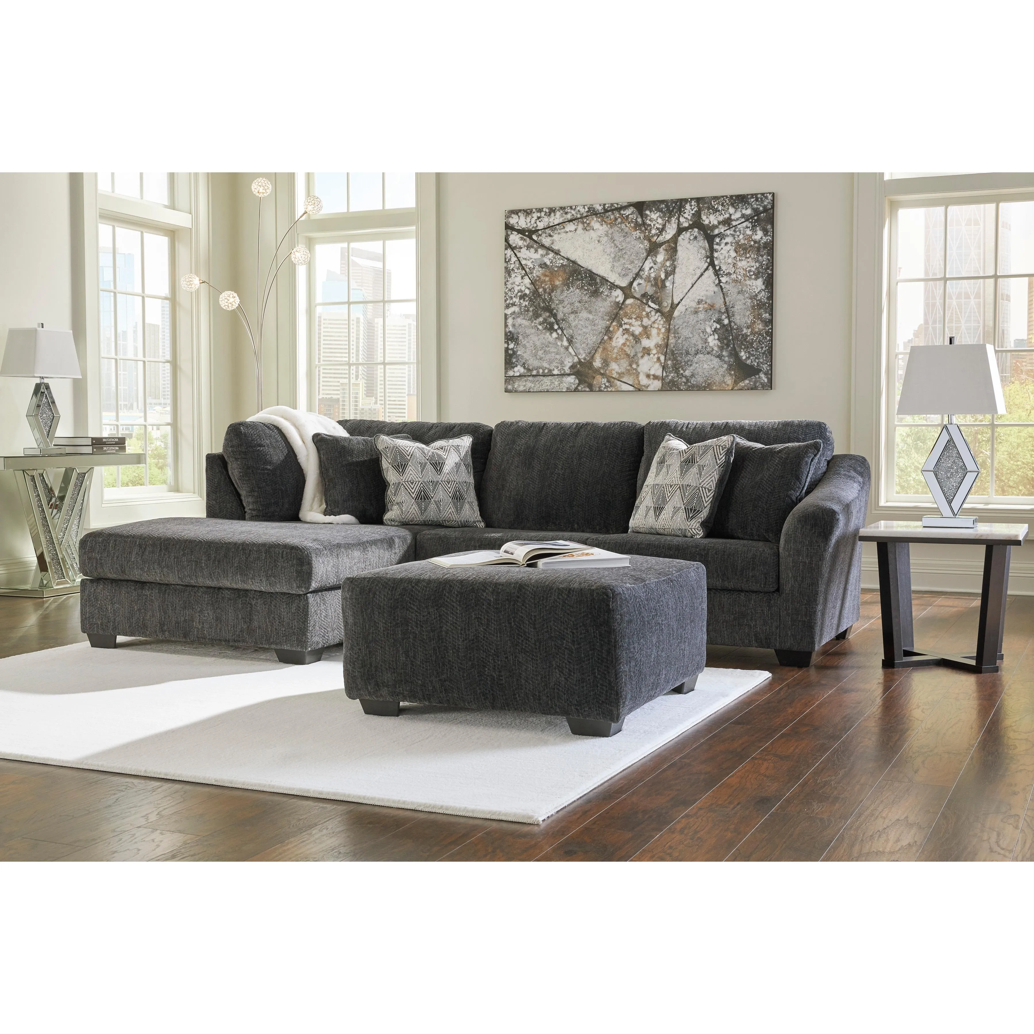 Signature Design by Ashley Biddeford Fabric 2 pc Sectional 3550416/3550467