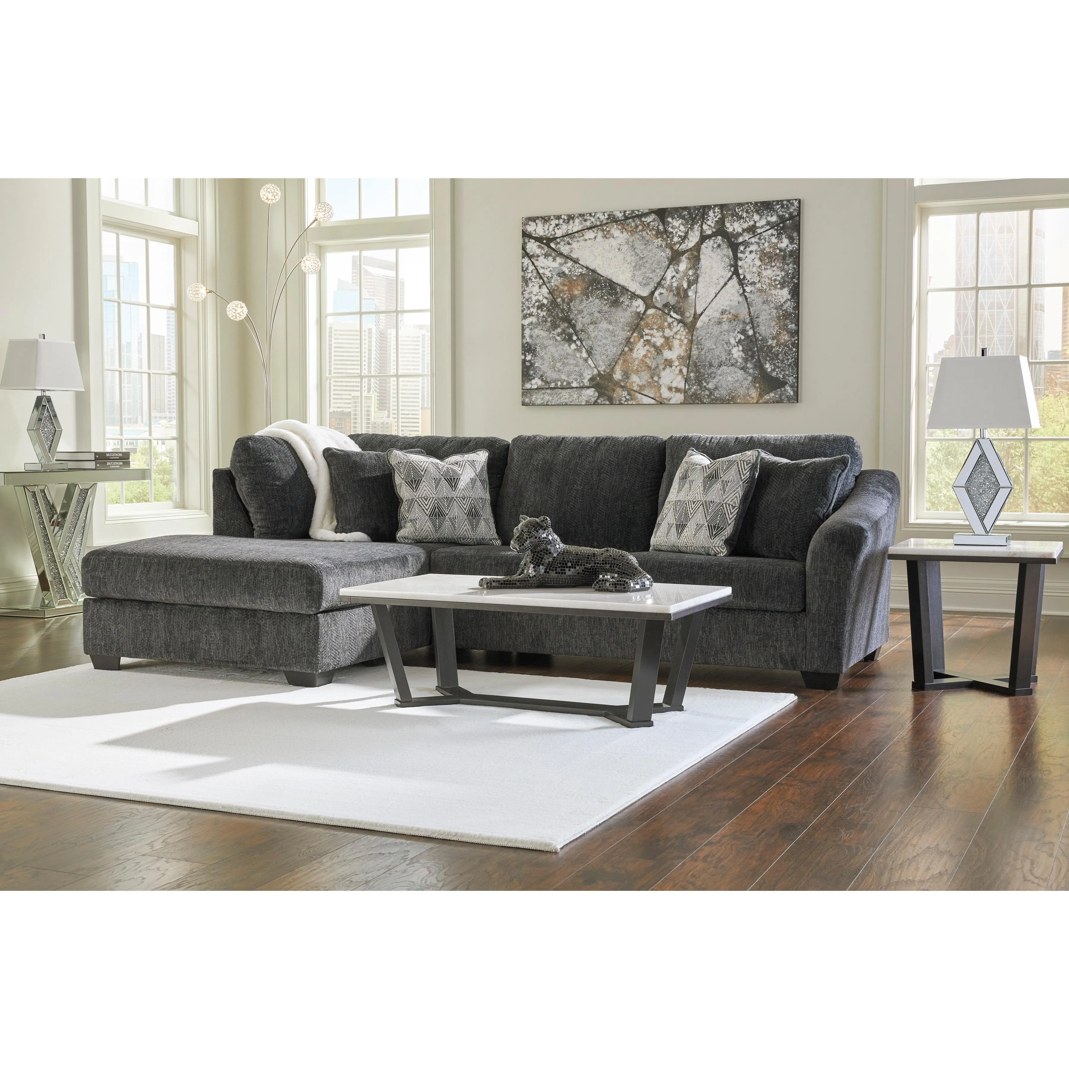 Signature Design by Ashley Biddeford Fabric 2 pc Sectional 3550416/3550467