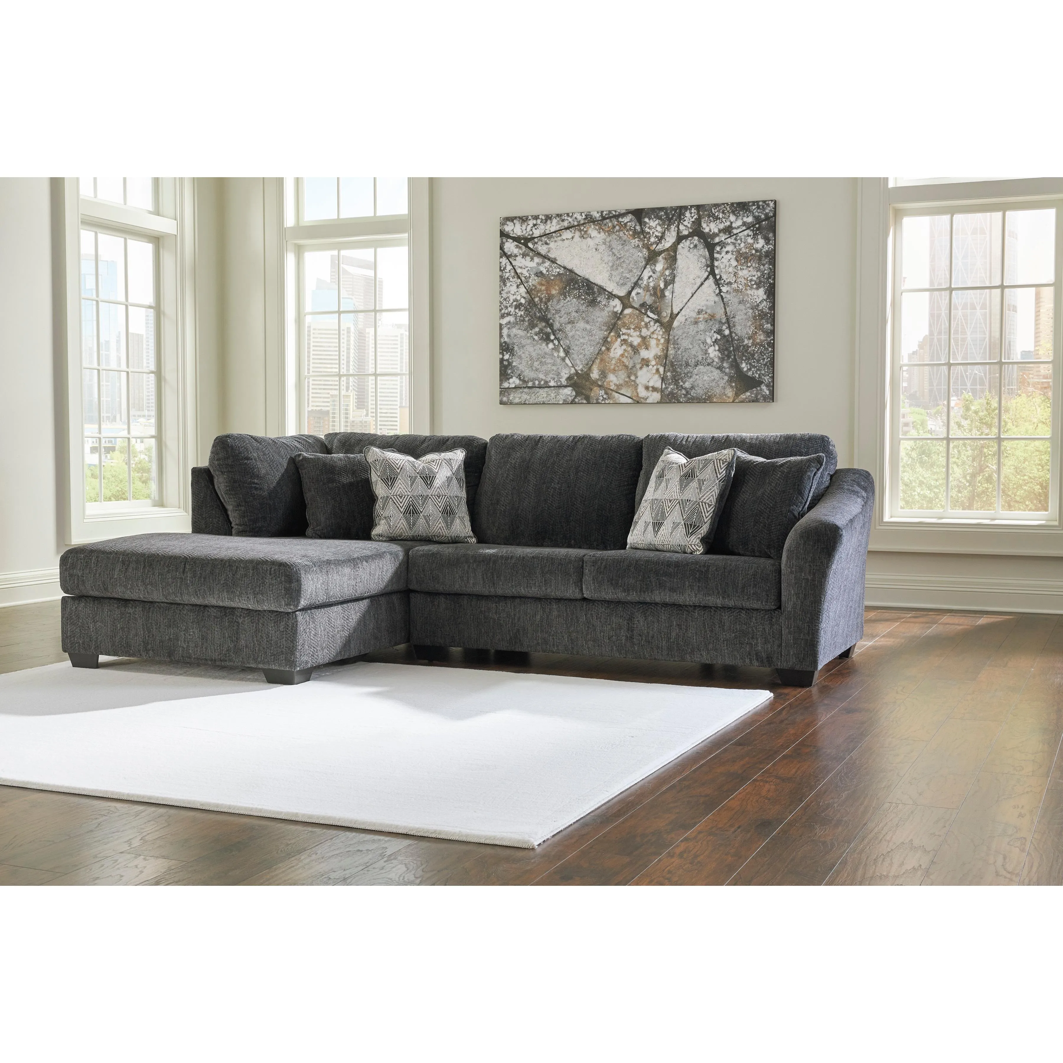 Signature Design by Ashley Biddeford Fabric 2 pc Sectional 3550416/3550467