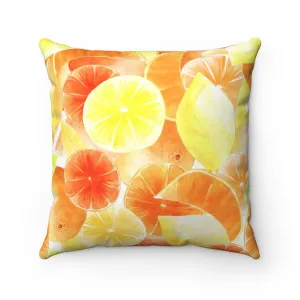 Spun Polyester Square Pillow Citrus