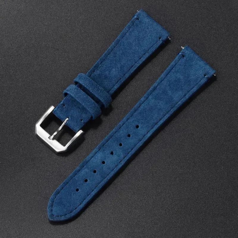 Suede Leather Strap Quick Release Watch Band