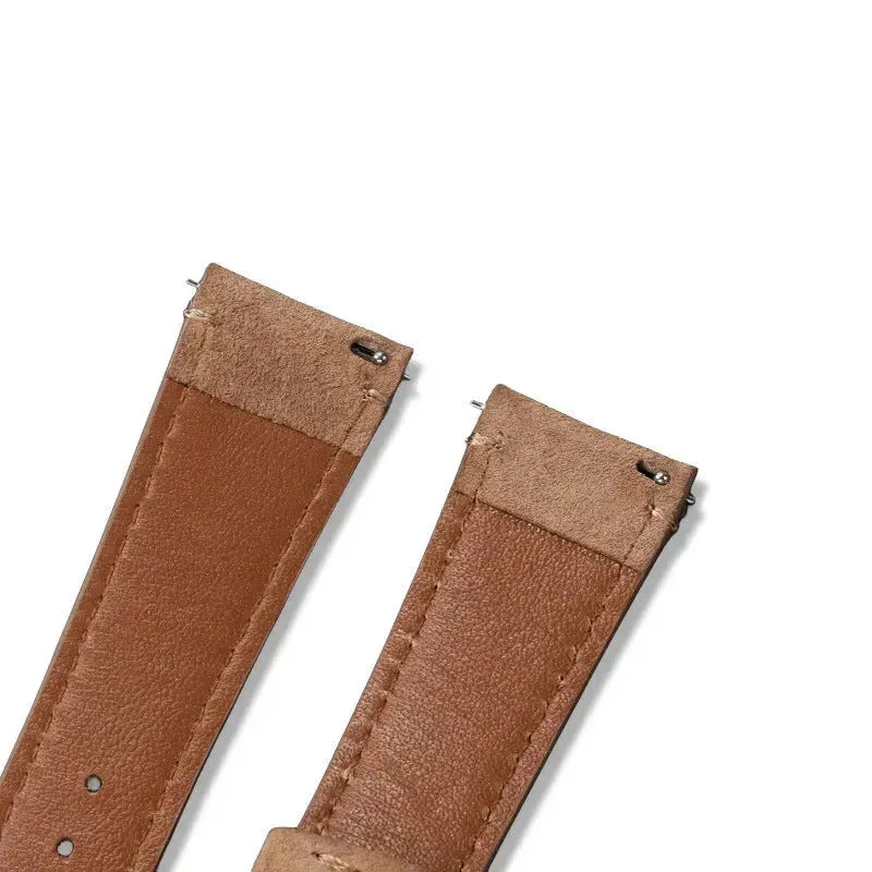 Suede Leather Strap Quick Release Watch Band