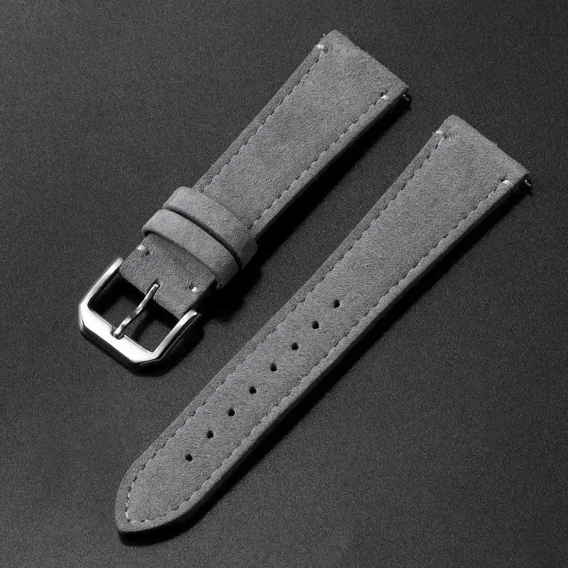 Suede Leather Strap Quick Release Watch Band