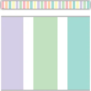 Teacher Created Resources Pastel Pop Stripes Straight Border Trim