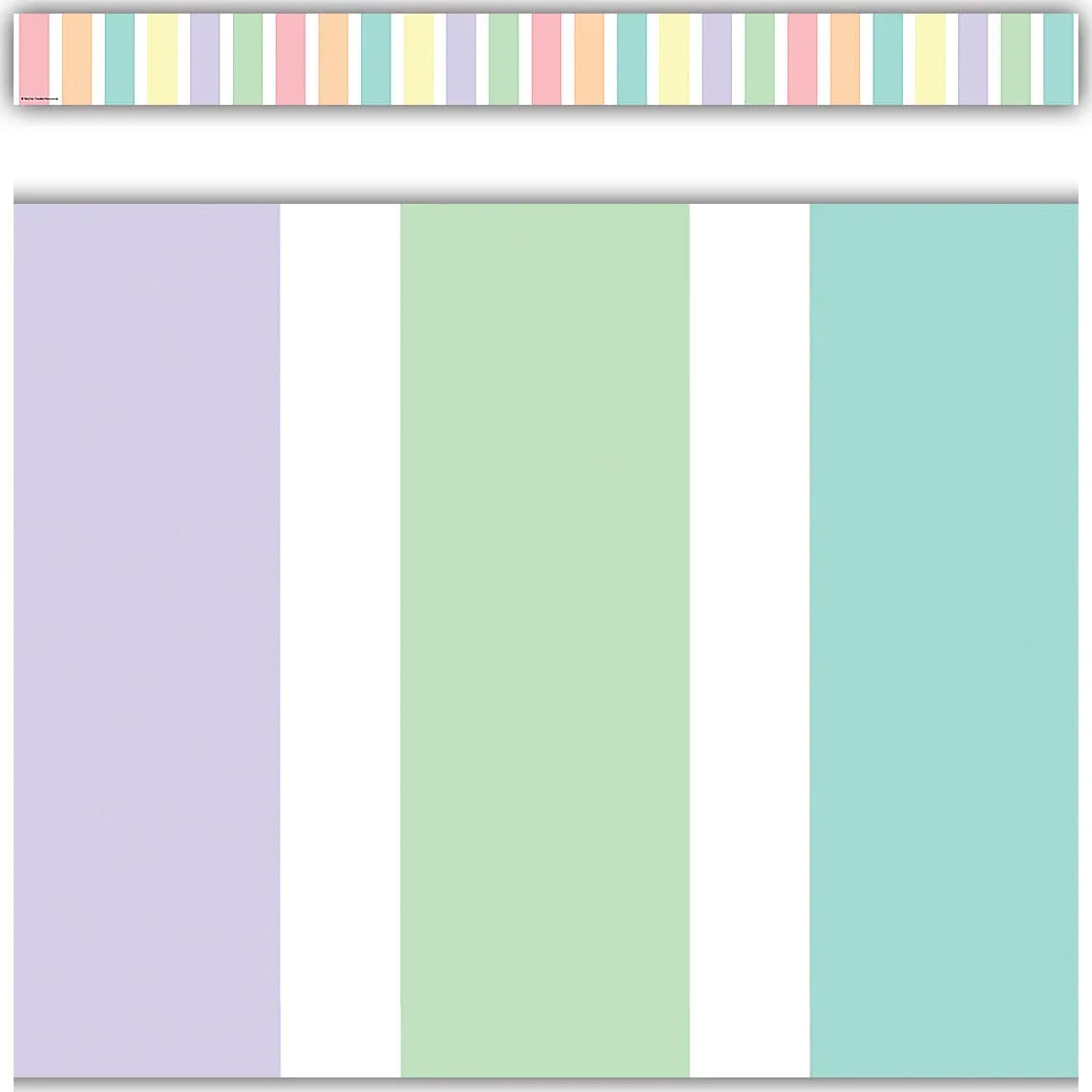 Teacher Created Resources Pastel Pop Stripes Straight Border Trim