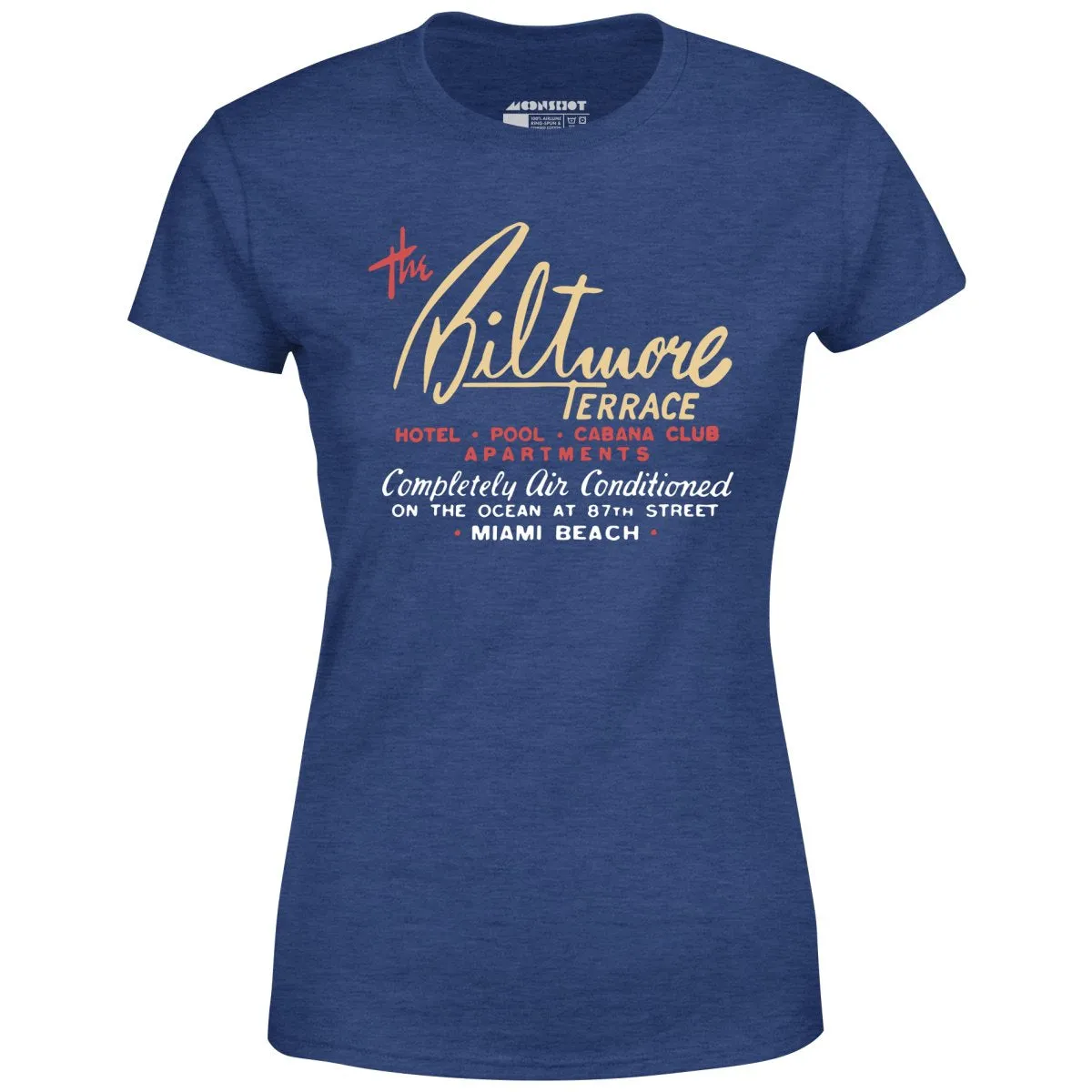 The Biltmore Terrace - Miami Beach, FL - Vintage Hotel - Women's T-Shirt