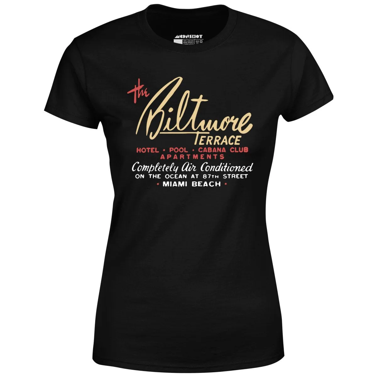 The Biltmore Terrace - Miami Beach, FL - Vintage Hotel - Women's T-Shirt