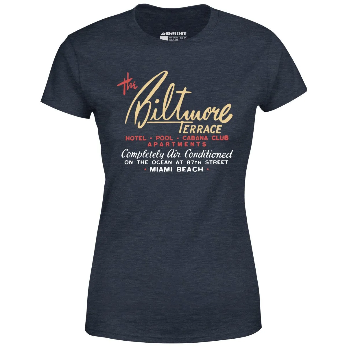 The Biltmore Terrace - Miami Beach, FL - Vintage Hotel - Women's T-Shirt