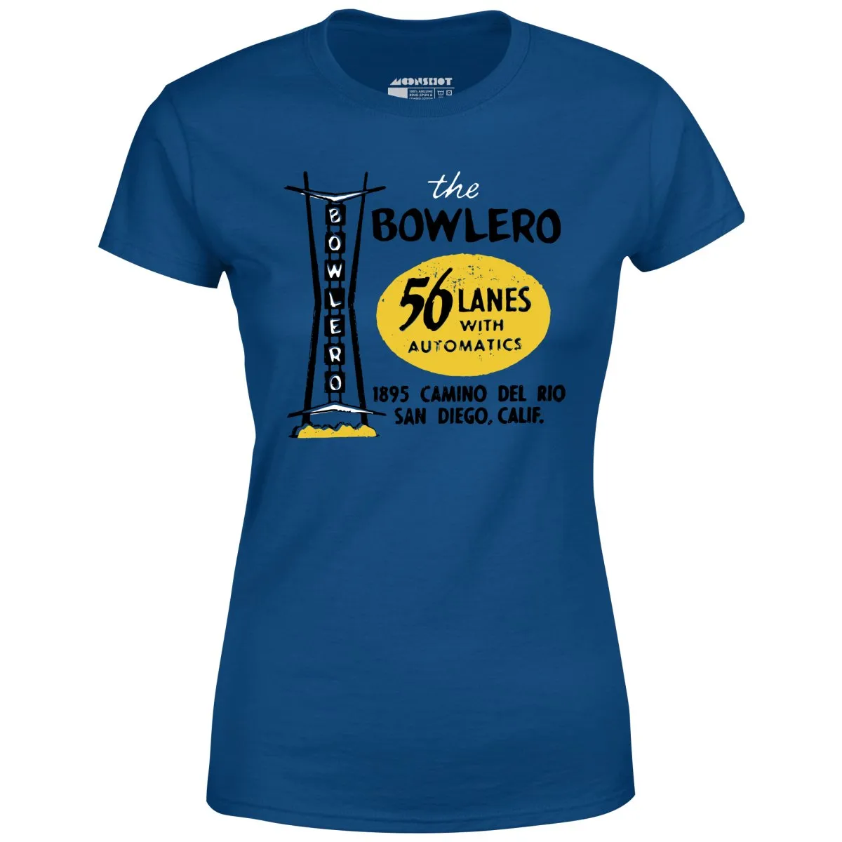 The Bowlero - San Diego, CA - Vintage Bowling Alley - Women's T-Shirt