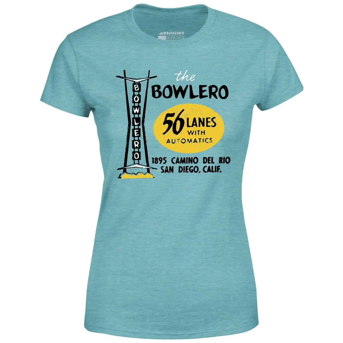 The Bowlero - San Diego, CA - Vintage Bowling Alley - Women's T-Shirt