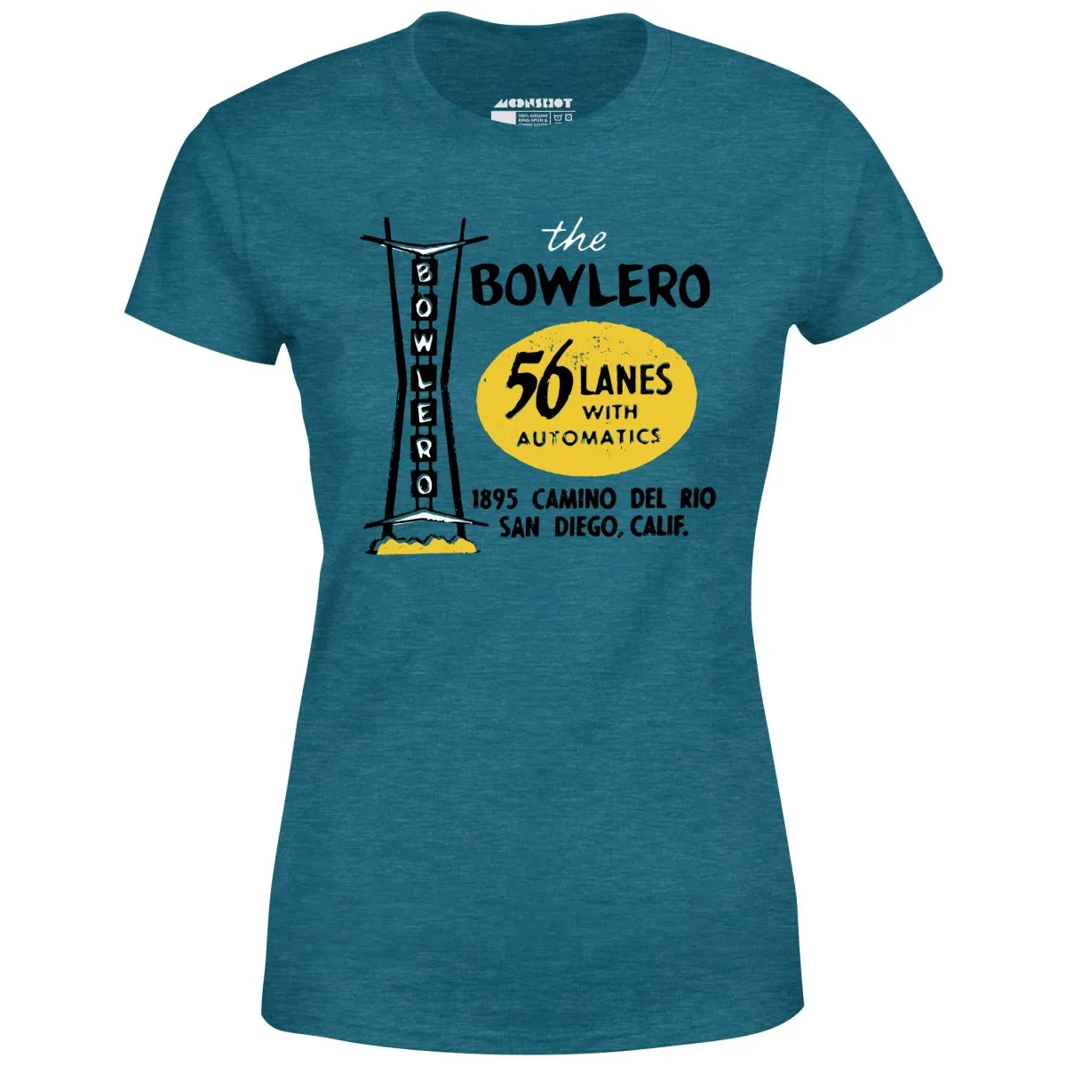 The Bowlero - San Diego, CA - Vintage Bowling Alley - Women's T-Shirt