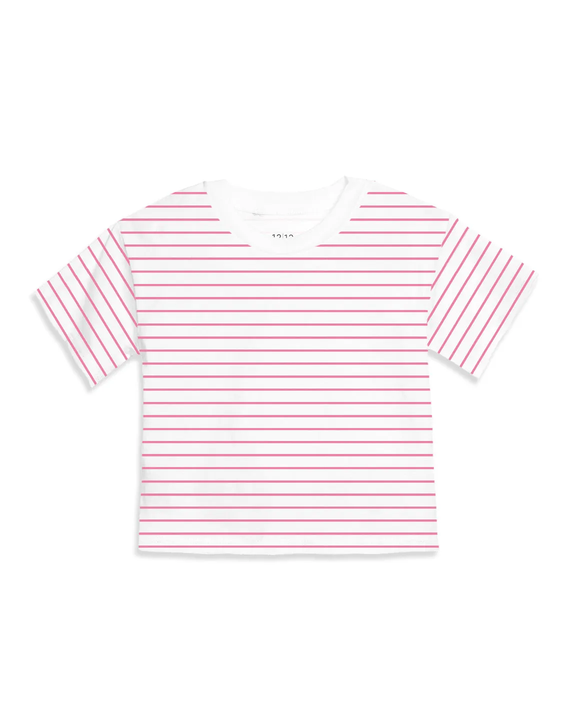 The Organic Short Sleeve Easy Tee [Malibu Pink Stripe]