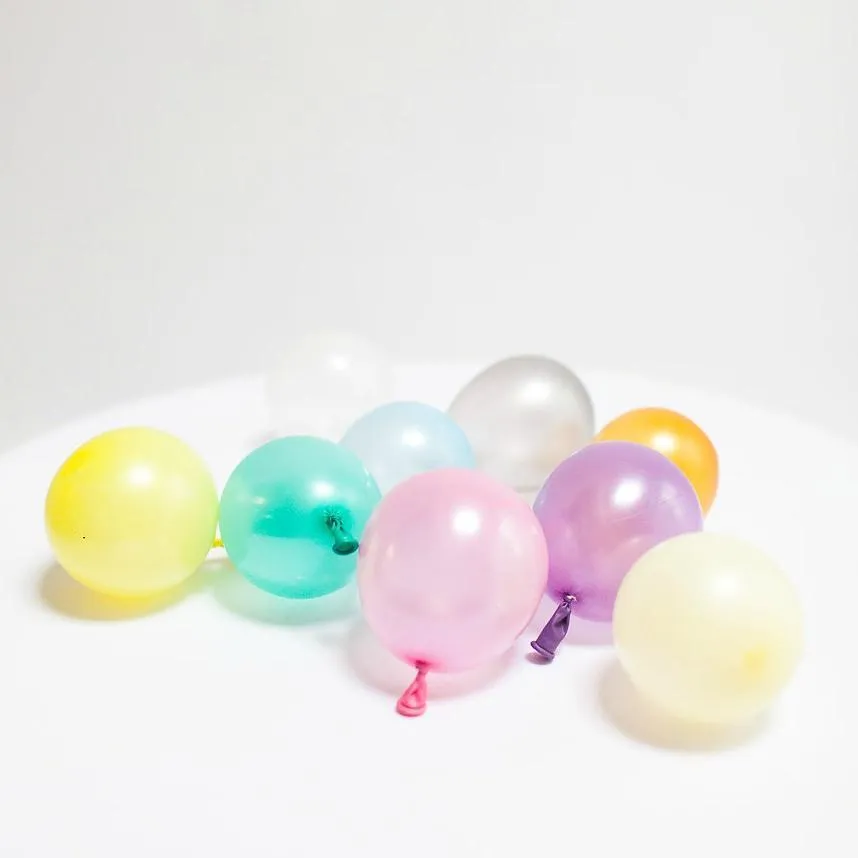 Tiny 5" Balloons - Pearl White (5 Pack)