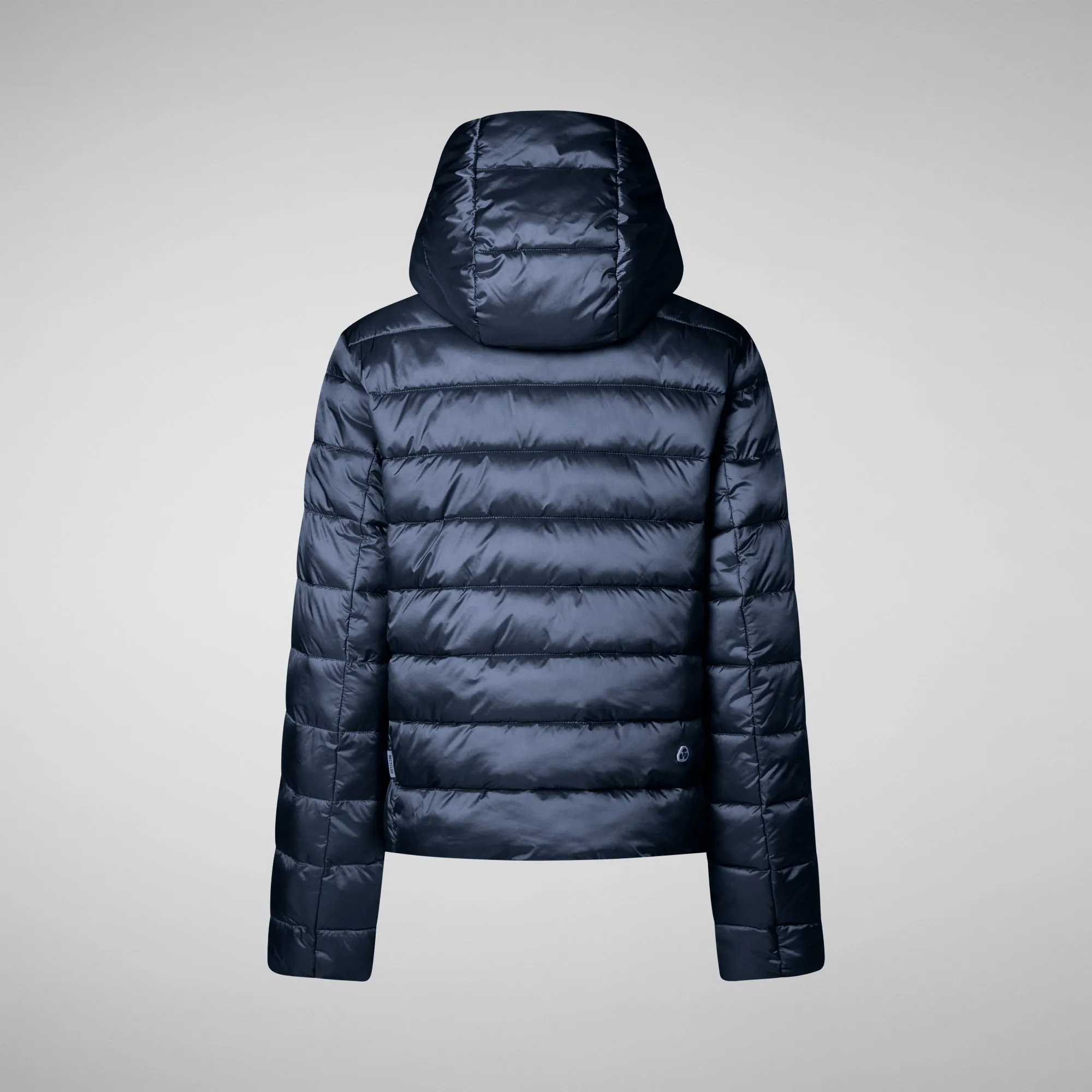 Woman's animal free hooded puffer jacket Liana in night blue