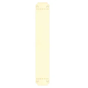 Zoo Finger Plate for FB114L and FB114R - 370 x 64mm-Polished Brass